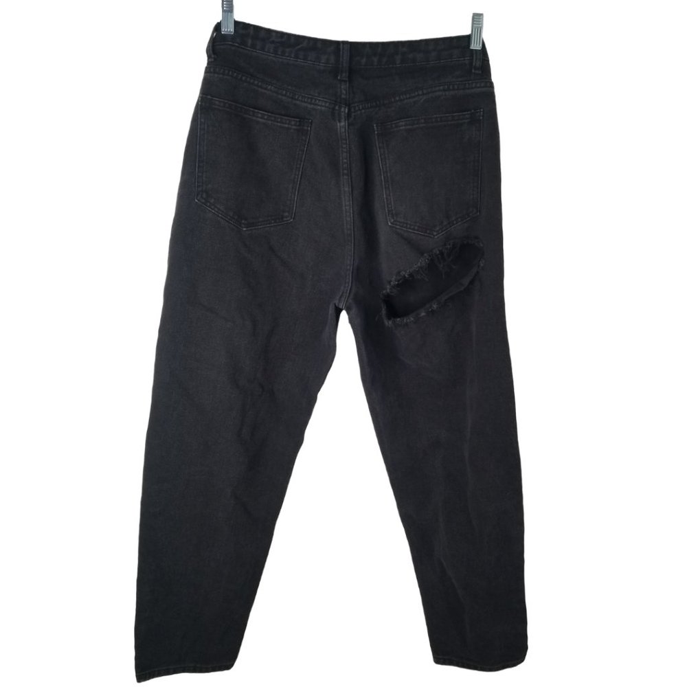 Pretty Little Things Bum Rip Black Mom Jeans Size 10